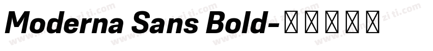 Moderna Sans Bold字体转换